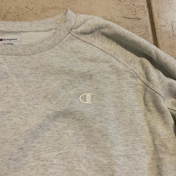 💙 Champion Crewneck Sweatshirt Gray Men’s Size XXL - Picture 4 of 8